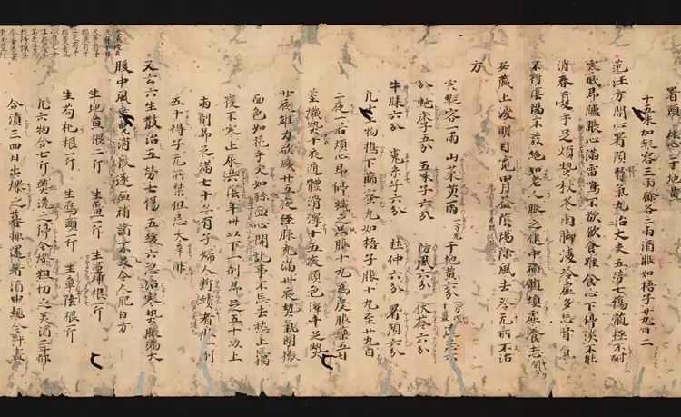 医心方.丹波康赖撰.13.卷十三.总三十卷.十二世纪抄本.东京国立博物馆藏