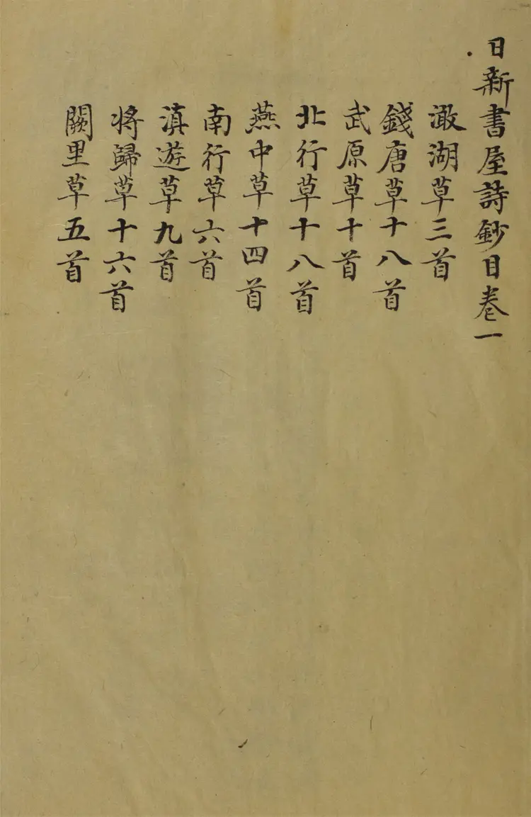 日新書屋詩文鈔.一卷.文鈔一卷