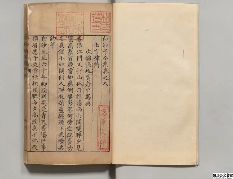 白沙子全集 著者陳献章(明)明万暦40年刊本(序刊)0170 白沙子全集 著者陳献章(明)明万暦40年刊本(序刊)0170