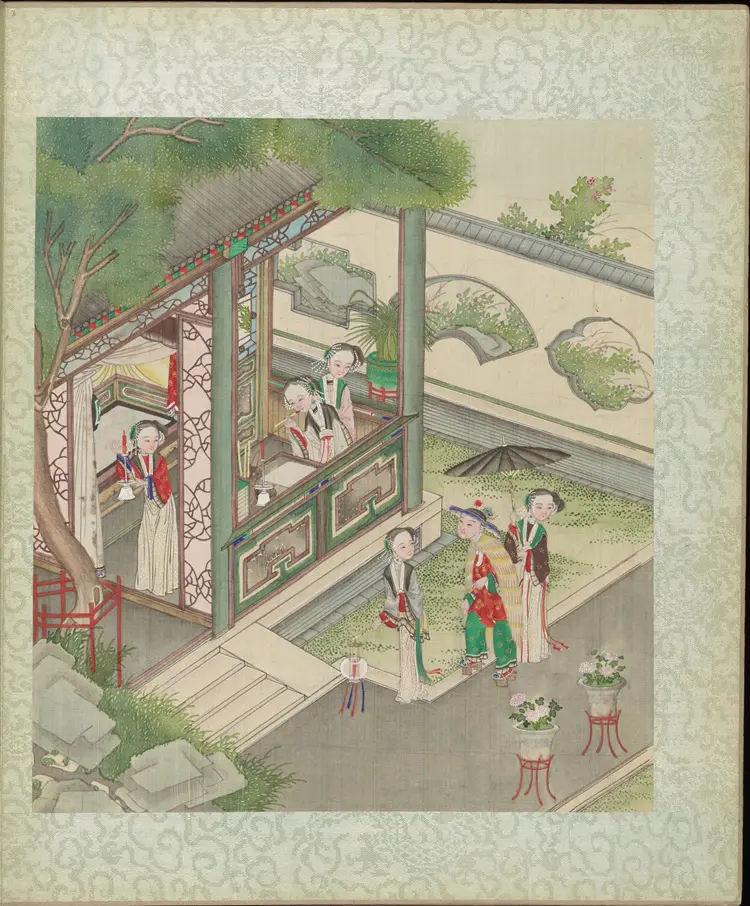 《红楼梦赋图册》存十九幅萧山青士沈谦清同治十二年绘本