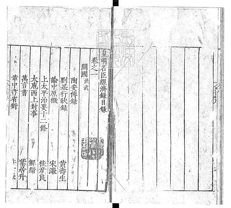 90 皇明名臣經濟錄十八卷 嘉靖二十八年序刊本 90 皇明名臣經濟錄十八卷 嘉靖二十八年序刊本