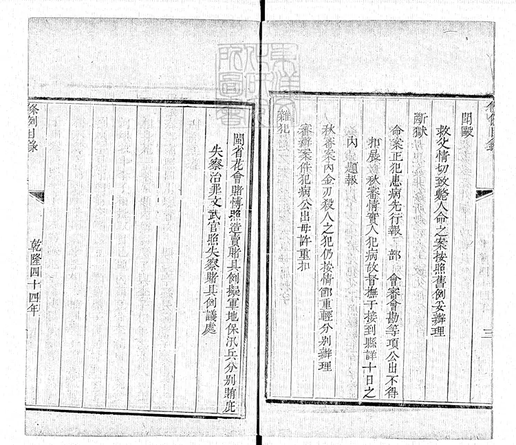 173 刑名條例不分卷 乾隆四十六年刊本 173 刑名條例不分卷 乾隆四十六年刊本