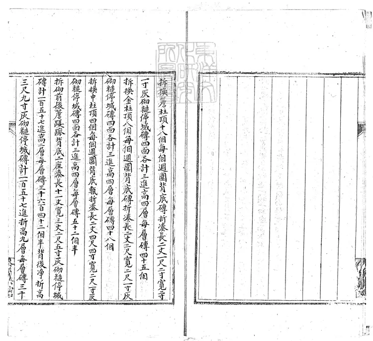 391 貞度門一座續勘做法冊一卷　鈔本
