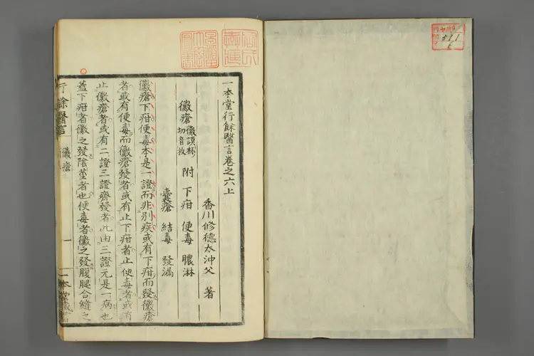 天一本堂行余医言卷六