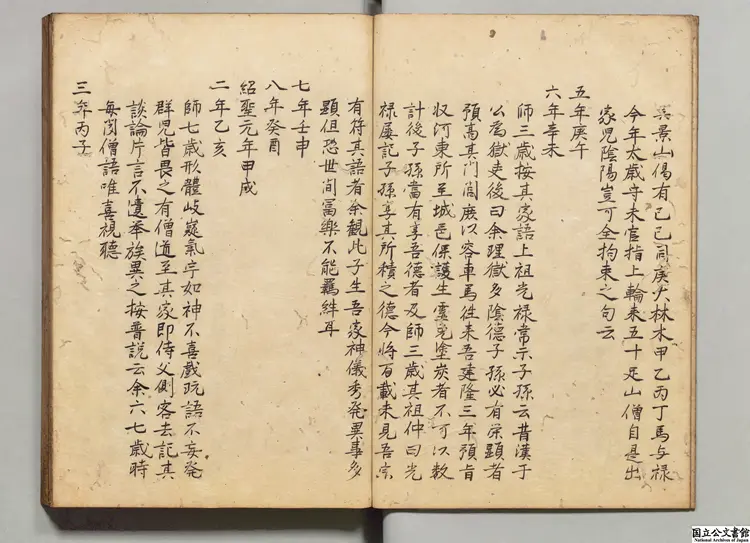 大恵普覚禅師年譜 校訂者釈宗演（宋）江戸初写本