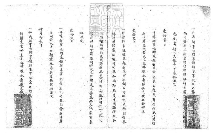 134 陝西乾州直隸州告具州屬支過遞犯口糧錢文報銷冊　光緒三十二年三十三年鈔本