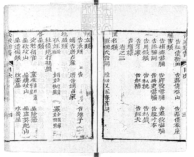 302 新刻法家新書四卷首一卷　同治元年刊本