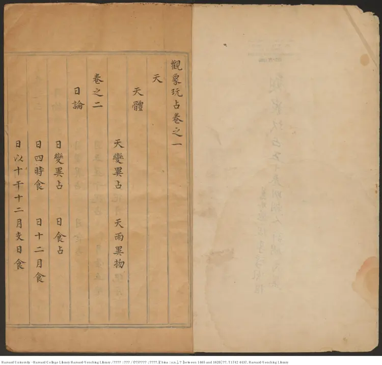 《觀象玩占》五十卷【唐】李淳風撰 許明元寫 明抄本