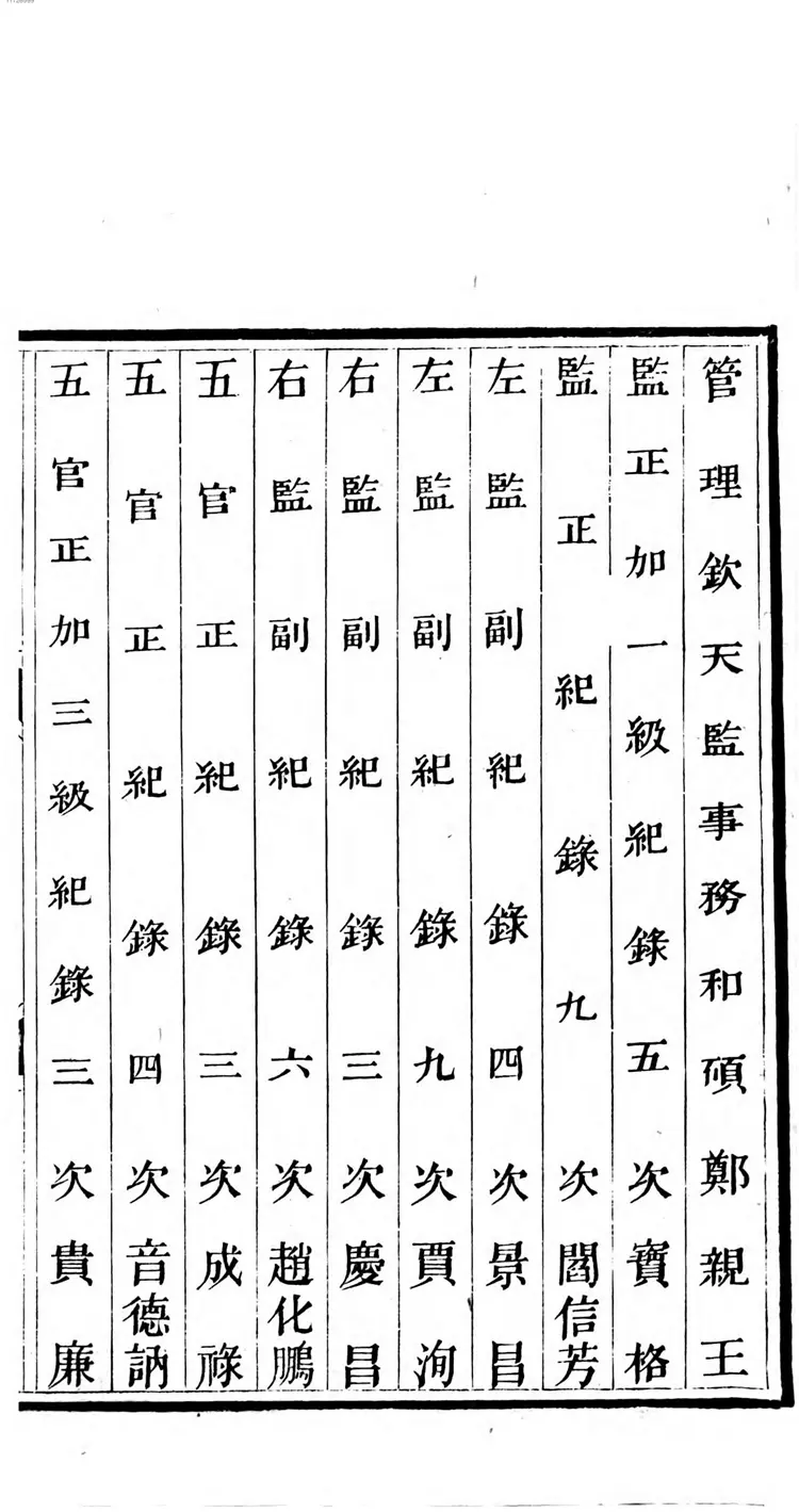 大清咸丰七年岁次丁己时宪书