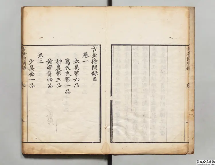 古金待問録 編者朱楓(清)清乾隆34年刊本 古金待問録 編者朱楓(清)清乾隆34年刊本