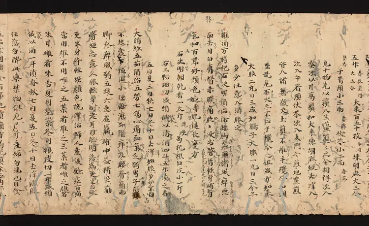 医心方.丹波康赖撰.13.卷十三.总三十卷.十二世纪抄本.东京国立博物馆藏