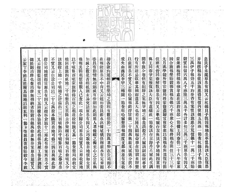 124 蒙墾續供不分卷　宣統元年排印本