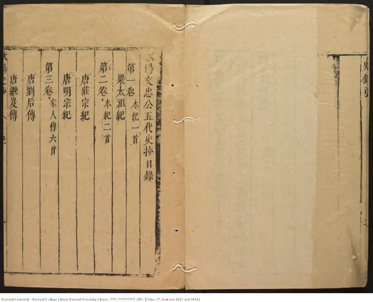 《歐陽文忠公五代史抄》二十卷【明】歐陽修撰 茅坤輯評 明末刊本 《歐陽文忠公五代史抄》二十卷【明】歐陽修撰 茅坤輯評 明末刊本