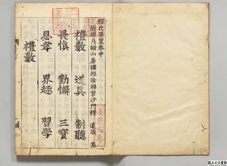 釈氏要覧 著者釈道誠（宋）慶長刊本