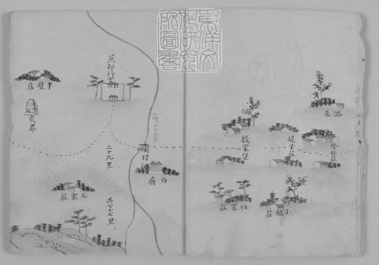 108 東陵路程圖式一卷　鈔本