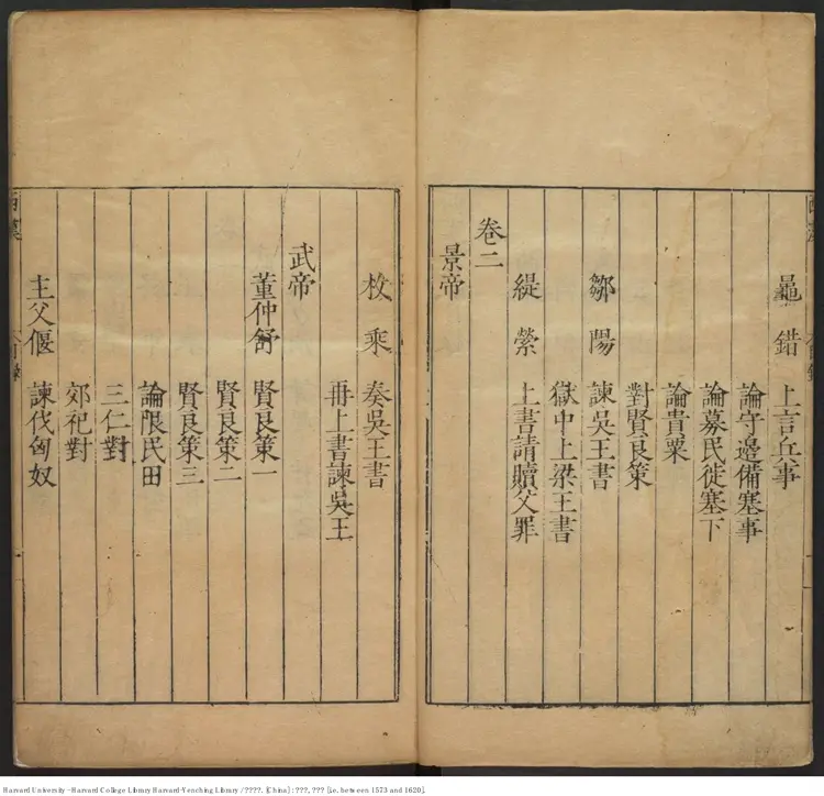 《兩漢書疏》【明】李琯 輯 出版商:潘京南 萬曆1573-1620 《兩漢書疏》【明】李琯 輯 出版商:潘京南 萬曆1573-1620