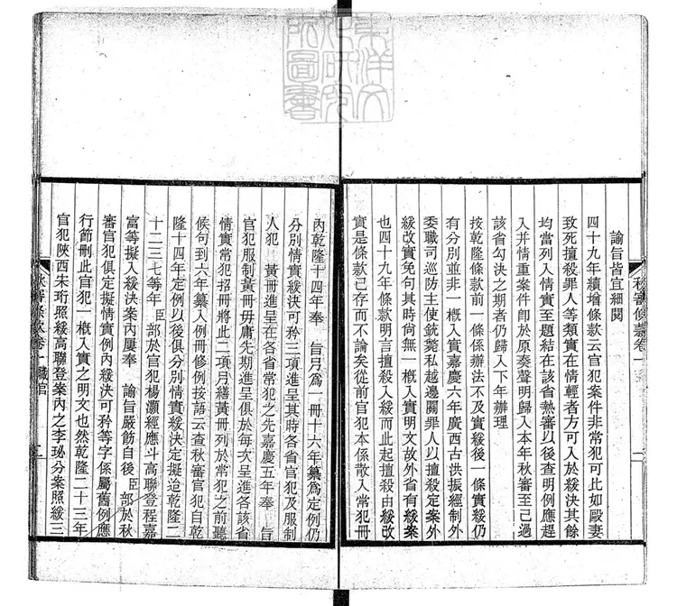 264 秋審比校條款五卷　光緒三十二年刊本