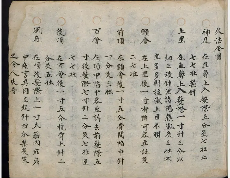 中医手抄本一一鬼门十三针法