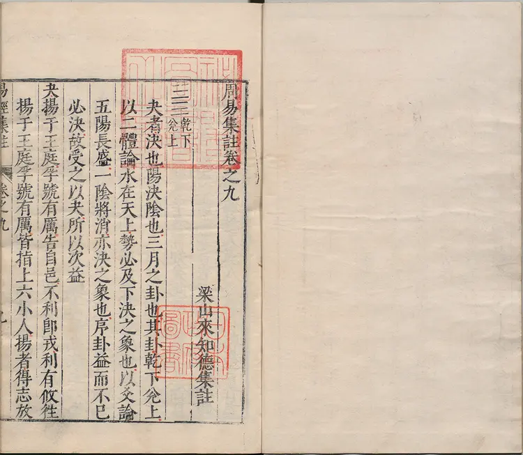 周易集注.卷09至卷16.总十六卷.明.来知德.撰.明万历三十八年张惟任虎林刊本