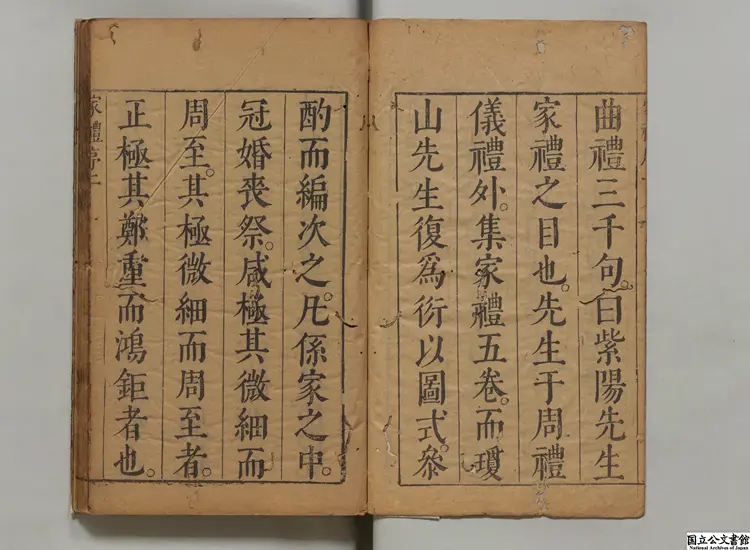 文公家礼儀節 著者楊慎（明）明刊本