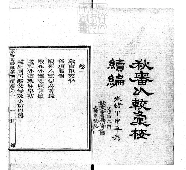 229 秋審比較彙案續編八卷 鈔本 229 秋審比較彙案續編八卷 鈔本