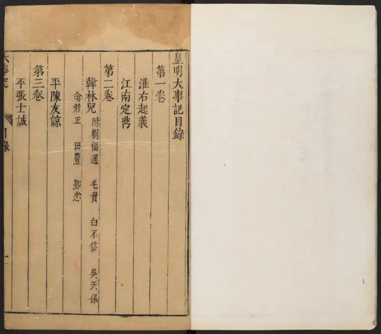 皇明大事记五十卷.明·朱国祯撰.崇祯刻本