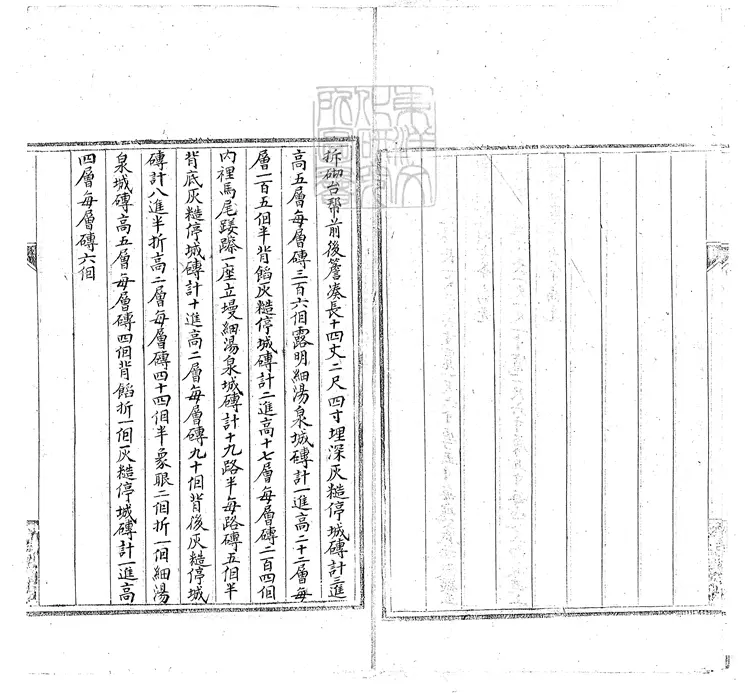 393 貞度門迤西庫門一座續勘做法冊一卷　鈔本