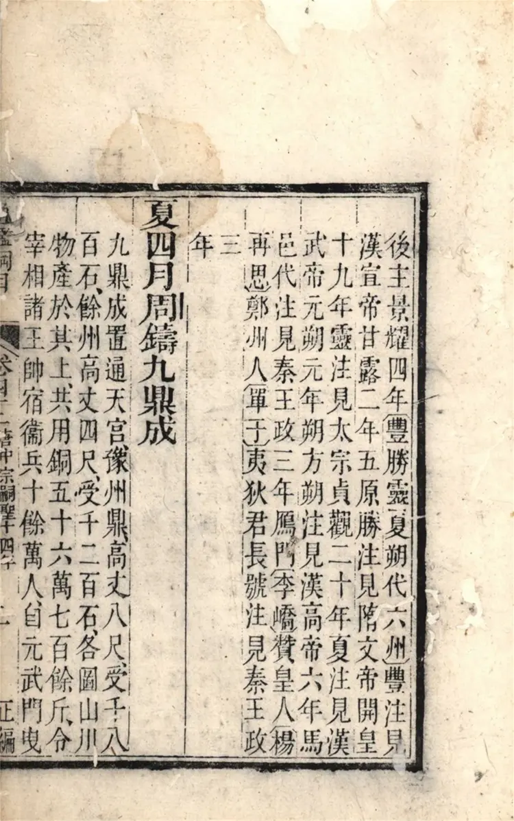 《资治通鉴纲目》五十九卷42至43卷宋朱熹编配补清刻本 《资治通鉴纲目》五十九卷42至43卷宋朱熹编配补清刻本