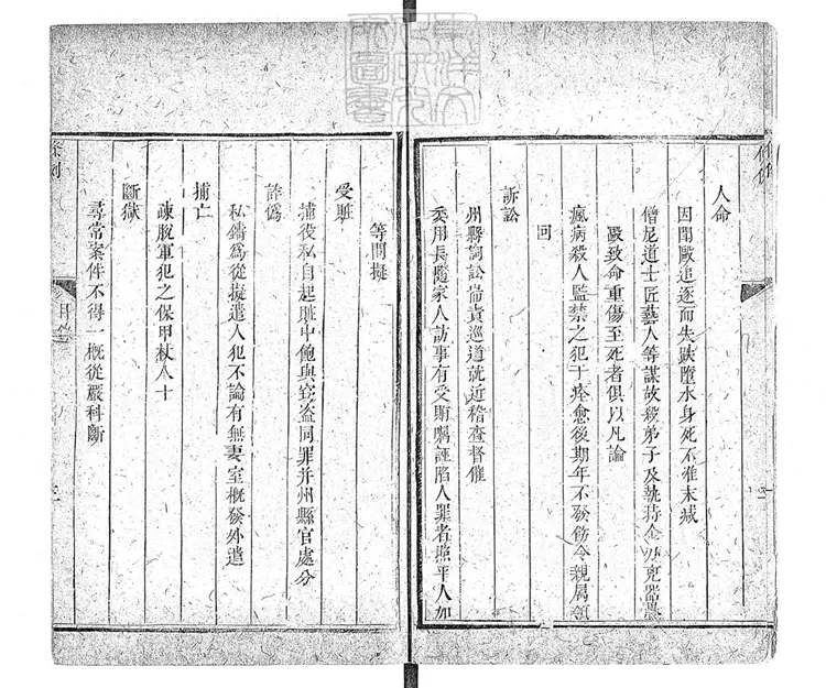 180 刑名條例不分卷　乾隆中刊本