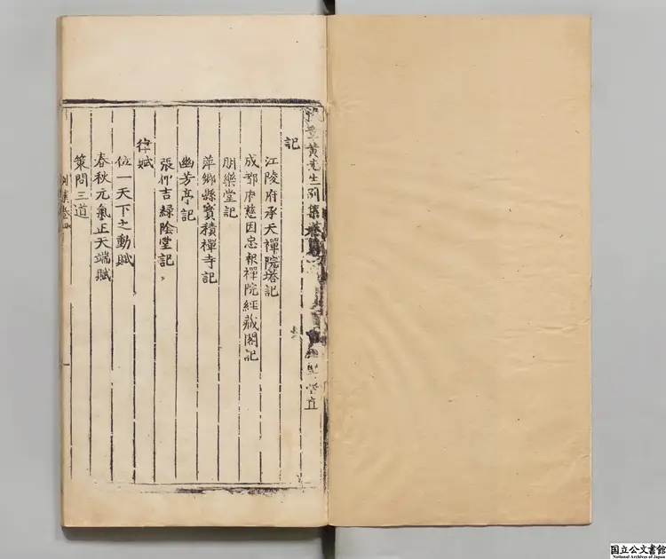 山谷全書 選者黄庭堅（宋）／編者周李鳳（明）／編者黄（宋）／著者黄庶（宋）明嘉靖06年刊本0050