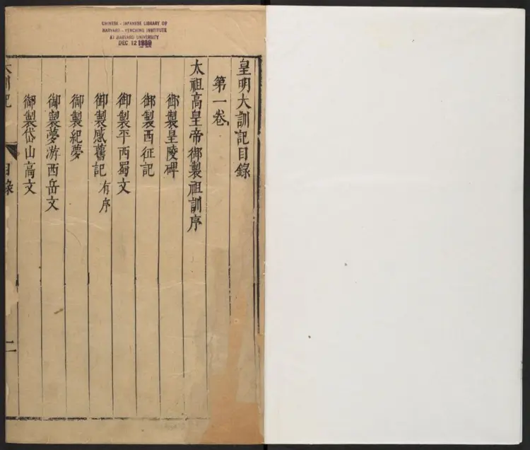 皇明大训记.明·朱国祯辑.明崇祯刊本 皇明大训记.明·朱国祯辑.明崇祯刊本