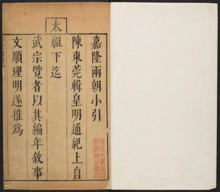 皇明通纪法传全录.明·高汝栻辑.明崇祯本