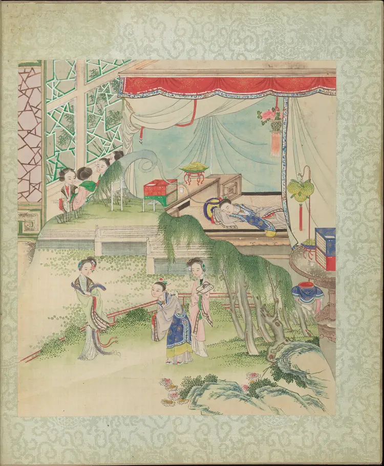 《红楼梦赋图册》存十九幅萧山青士沈谦清同治十二年绘本