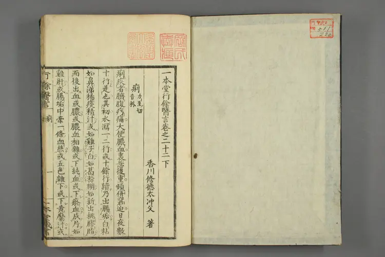 一本堂行余医言卷二十二 一本堂行余医言卷二十二