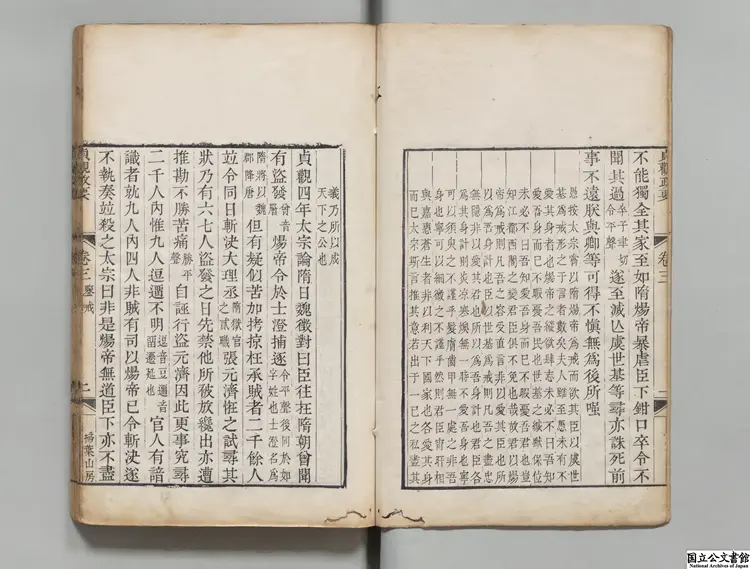 貞観政要  選者呉兢（唐）／元戈直集論 清嘉慶03年掃葉山房刊本