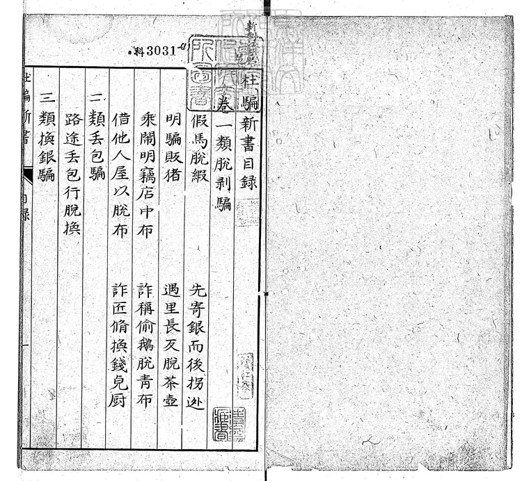 851 鼎刻江湖歷覽杜騙新書四卷　明刊本