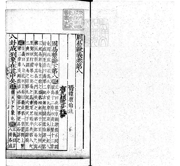 周易兼義九卷十三經註疏所收-卷八 周易兼義九卷十三經註疏所收-卷八