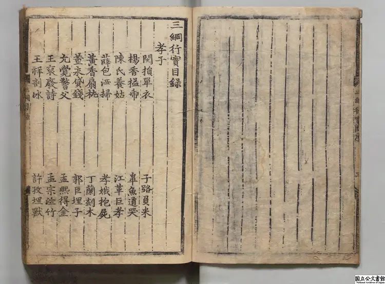 三綱行実 著者偰循（朝鮮）朝鮮刊本