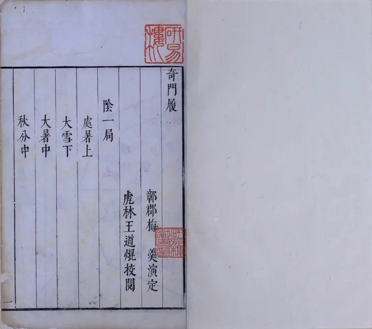 明末清初朱墨套印本《奇门履》