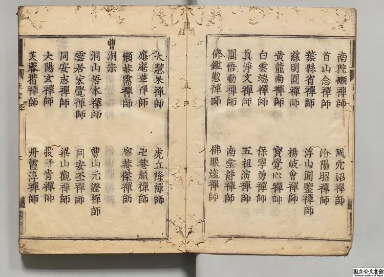 五家正宗賛 著者釈紹曇（宋）慶長13年一枝軒刊本