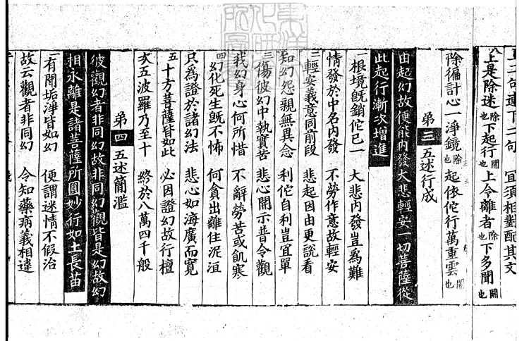 506 圓覺道場脩證廣文殘一卷　金刊本