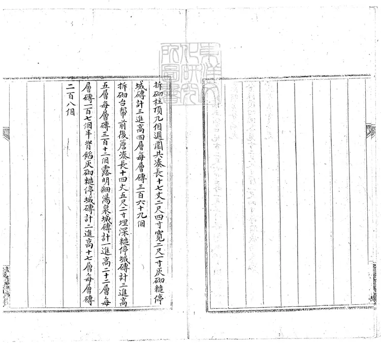 389 太和門迤西庫房一座續勘做法冊一卷　鈔本