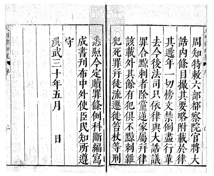 142 大明律附例三十卷首一卷　萬曆四十年序刊本