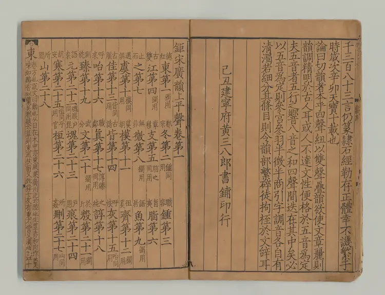 鉅宋広韻 選者陳彭年（宋）宋乾道05年黄三八郎刊本