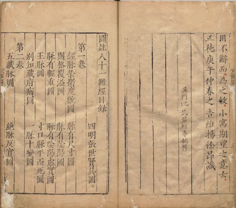 图注八十一难经.八卷.明.张世贤撰.明嘉靖三十三年吴门沈氏碧梧亭刊本