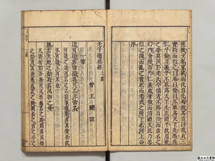 老子道徳経 注釈者王弼(魏)/訓点者岡田権兵衛 享保17年刊本 老子道徳経 注釈者王弼(魏)/訓点者岡田権兵衛 享保17年刊本