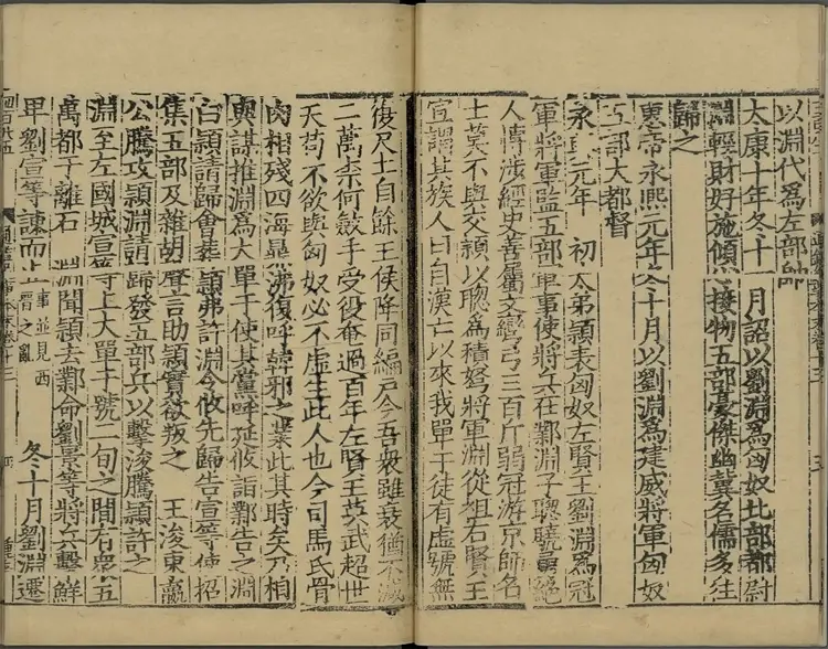 《通鉴纪事本末》卷13至23宋袁枢撰南宋宝祐五年赵与筹湖州刊元明递修本 《通鉴纪事本末》卷13至23宋袁枢撰南宋宝祐五年赵与筹湖州刊元明递修本