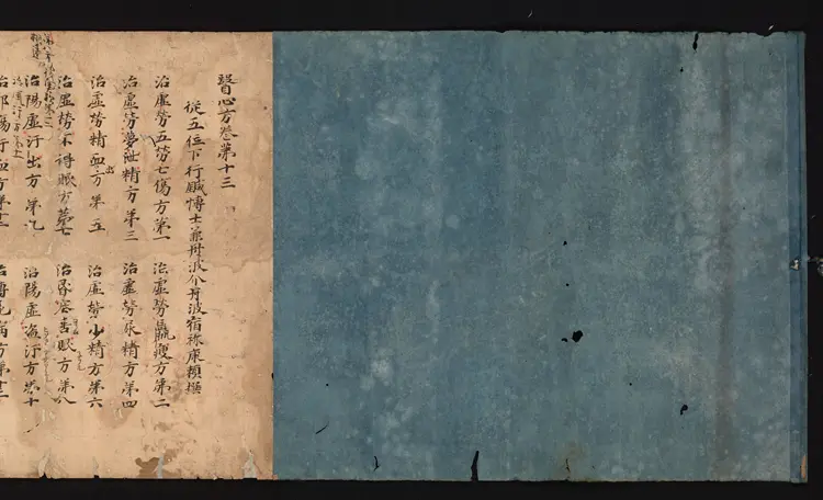 医心方.丹波康赖撰.13.卷十三.总三十卷.十二世纪抄本.东京国立博物馆藏