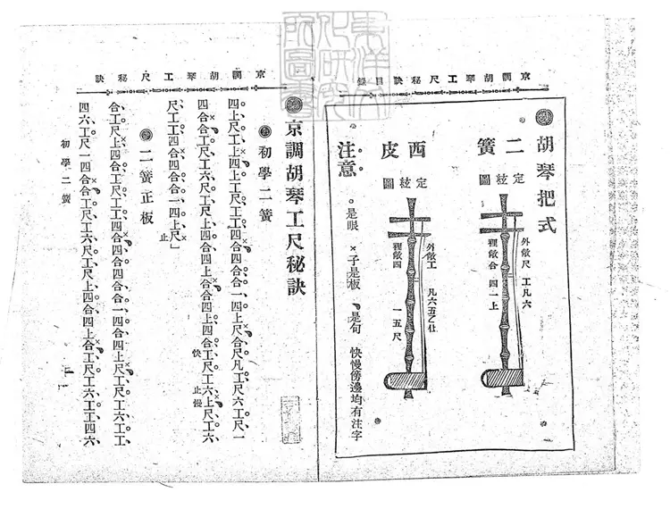 805 京調胡琴工尺祕訣一卷　民國十六年北京中華印刷局排印本