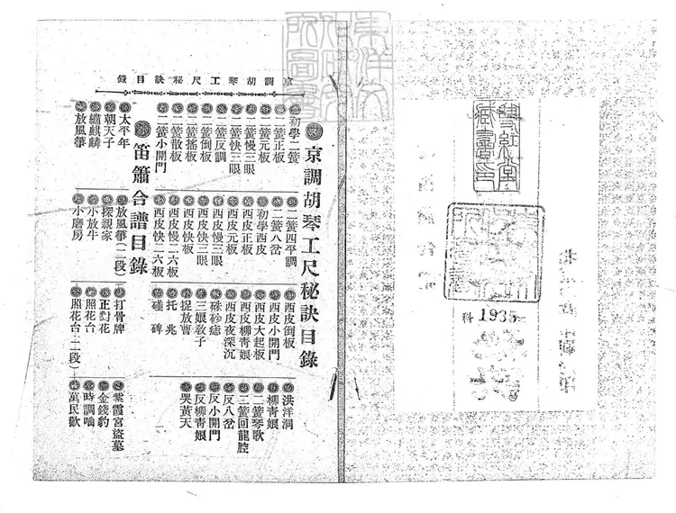 805 京調胡琴工尺祕訣一卷　民國十六年北京中華印刷局排印本